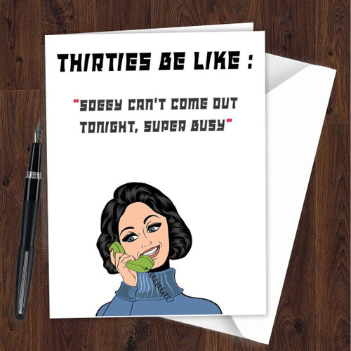 Funny 30th Birthday Card for Women Perfect for Best Friend Sister Thirties L63