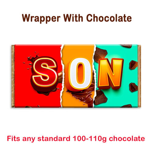 Son Chocolate Bar Wrapper Novelty Gift Present For Birthday Christmas Graduation