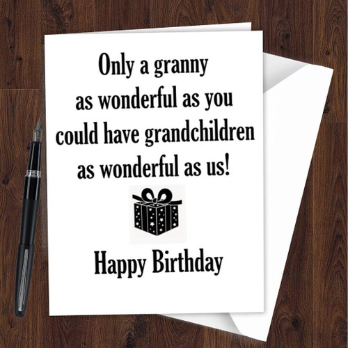 Birthday Card Funny Rude Joke for Women Female Grandma Granny N23