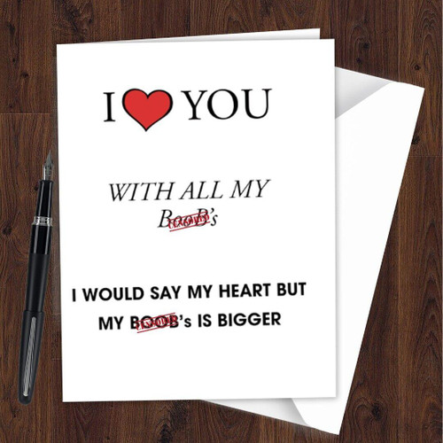 Funny Anniversary Card Rude Message for Wife Girlfriend Husband Boyfriend P02