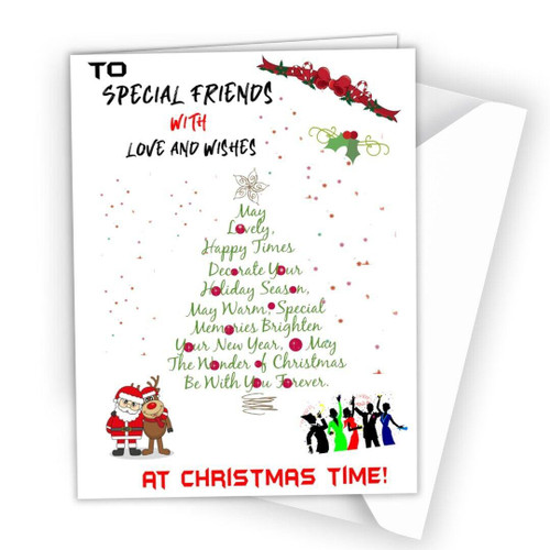 Christmas Card Xmas Greeting Card wishers for Friend BFF Buddy Brother R16