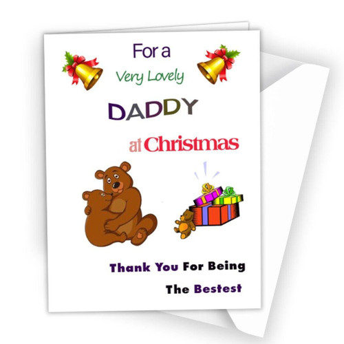 Christmas Card Xmas Greeting Card Thankful wishers for Dad Daddy Father R40