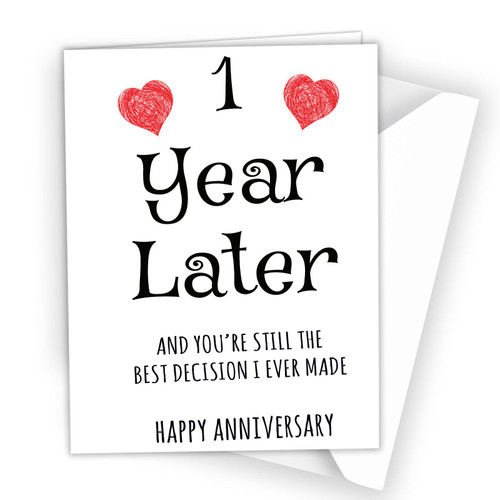 Anniversary best decision wife Girlfriend Boyfriend Husband Greeting Card Y01