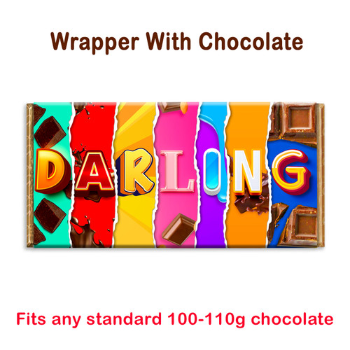 Darling Novelty Chocolate Bar Wrapper Lovely Gift Present for Birthday Valentine
