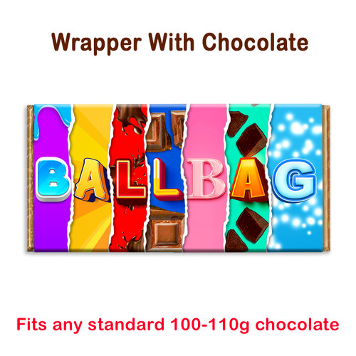 Ballbag Chocolate Bar Wrapper Novelty Funny Gift Present For Birthday Christmas Xmas