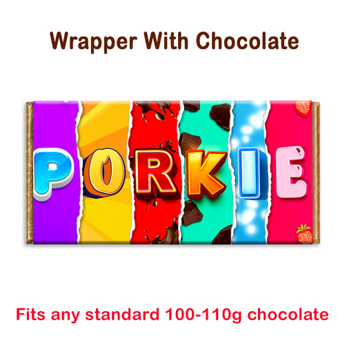 Porkie Chocolate Bar Wrapper Novelty Gift Present For Birthday Christmas Xmas