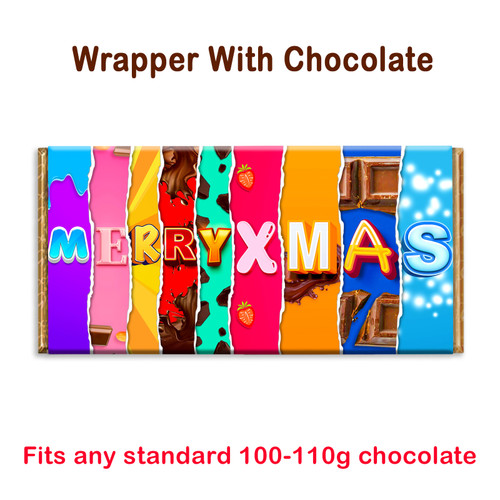 Merry Xmas Novelty Christmas Santa Chocolate Bar Wrapper Lovely Gift Present