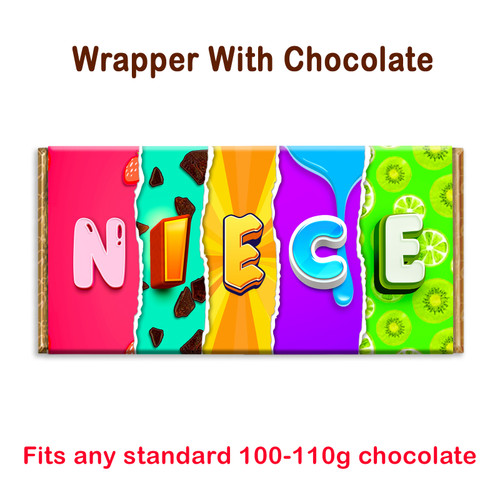 Niece Novelty Chocolate Bar Wrapper Label Gift Present For Birthday Christmas