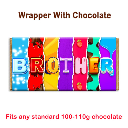 Brother Novelty Chocolate Bar Wrapper Lovely Gift for Christmas Xmas Birthday