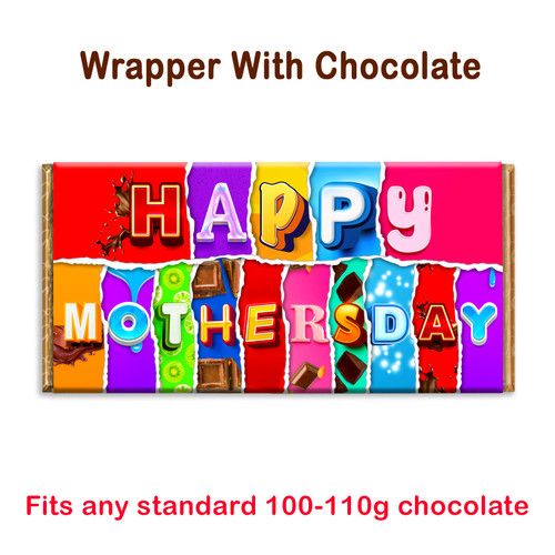 Happy Mothers Day Novelty Chocolate Bar Wrapper Gift for Mummy Grandma Mom Nanny