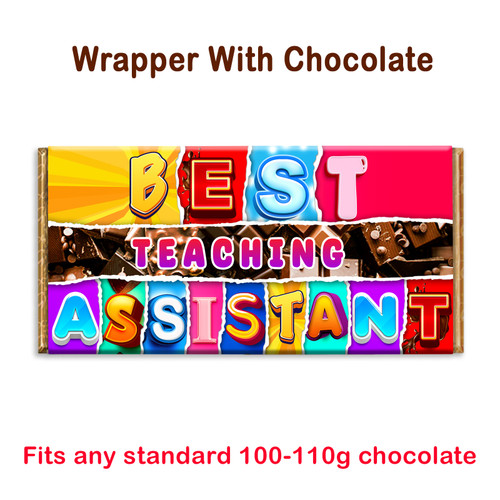 Best Teaching Assistant Chocolate Bar Wrapper Novelty Gift Present for Teacher