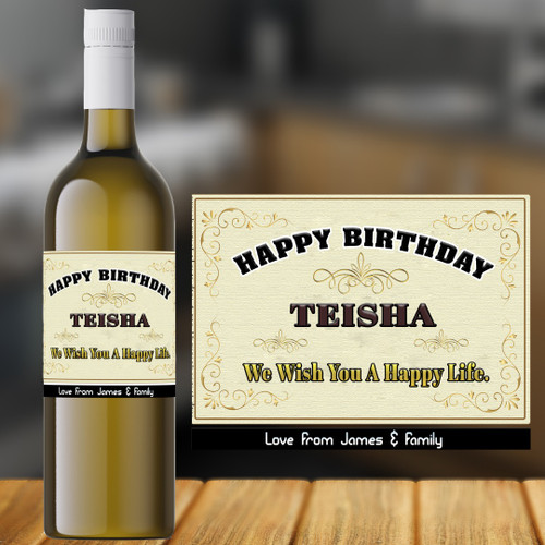 Personalised Prosecco Wine Bottle Label Sticker for Anniversary Birthday Christmas