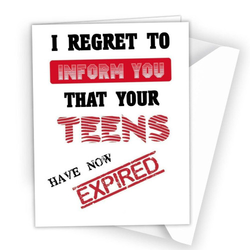 Birthday Card Funny Rude Friend Sister Daughter Son Teen Expired Boy Girl 01003