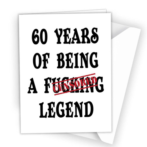 BIRTHDAY CARD Rude Funny 60th Brother Friend Dad Husband Grandad For Men 244