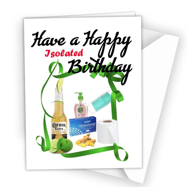 Funny Virus Isolated Birthday Card for Wife Husband Boy Girl Friend Uncle Aunty 312