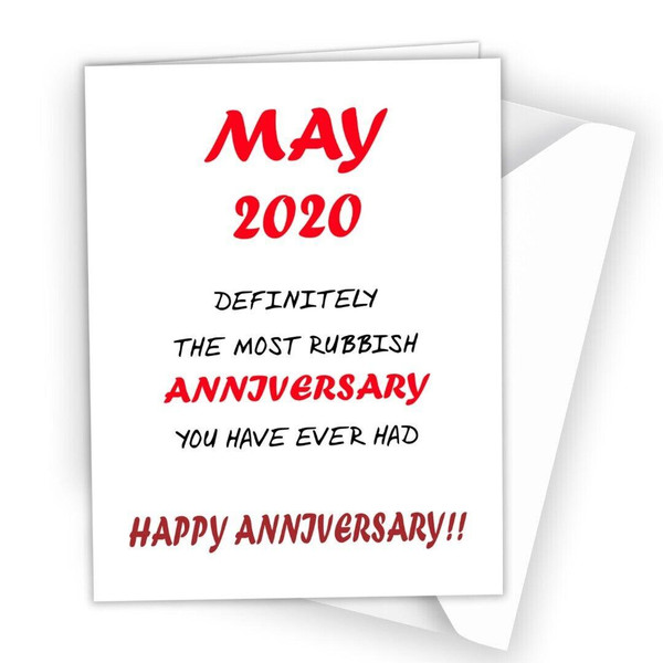 Lockdown Isolation Funny Anniversary Card for Wife Friend Brother Sister Mum Dad