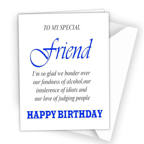 Birthday Card to Old Elder Brother Friend Aunt Uncle Dad Rude Funny Adult 0516