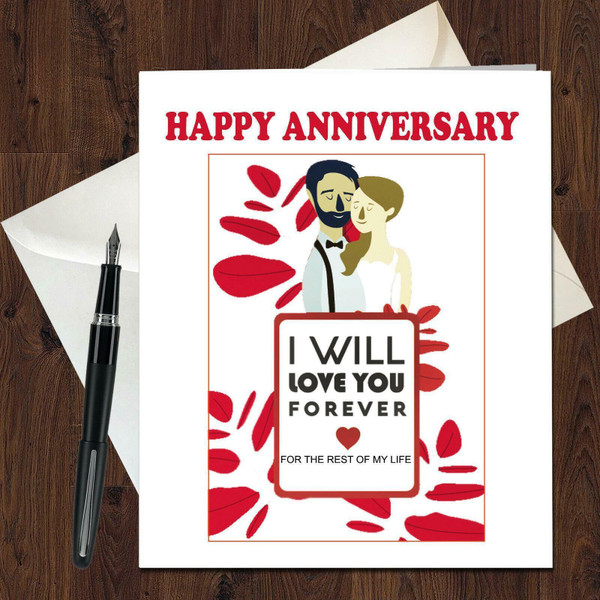 ANNIVERSARY CARD for Husband Wife Boy Girl Friend Partner Love You Forever 0558
