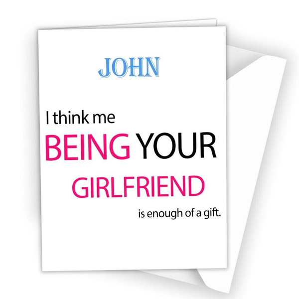 Funny Anniversary Birthday Card for Boyfriend Fiance Rude Humour Joke A06