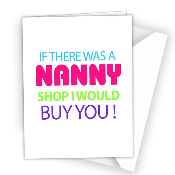 Nanny Birthday Card Grandmother Mother's Day Card Birthday Granny Grandma A15