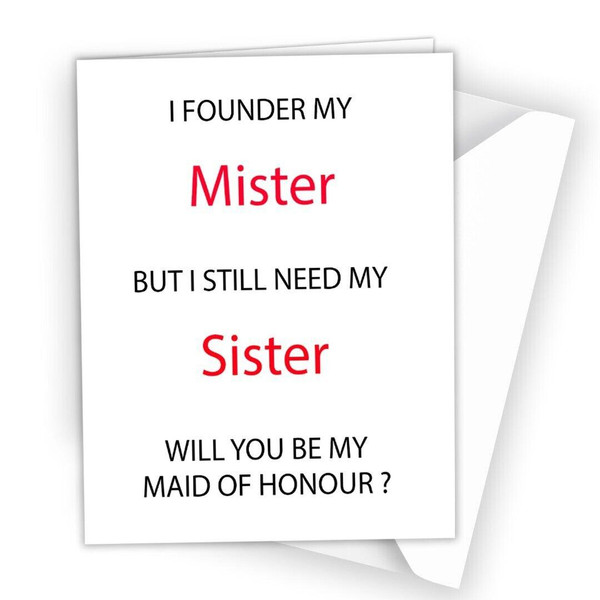 Will You Be My Bridesmaid Maid of Honor Funny Card Women Wedding Cards A56