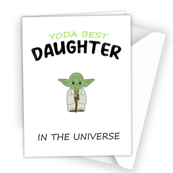 Funny Birthday Card Yoda Best Daughter Son Niece Nephew in The Universe A81