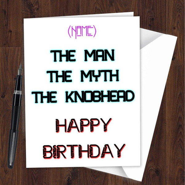 Birthday Greeting Card Personalized Rude Adult Funny Friend Men Husband D12