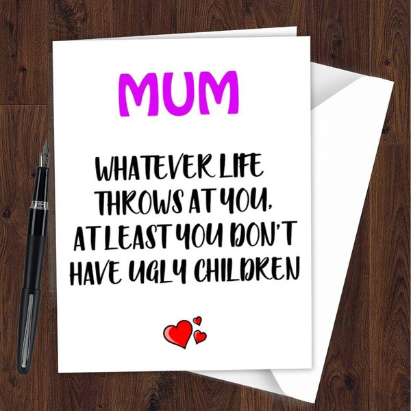Happy Birthday Mother's Day Card Funny Rude Cheeky Joke Hilarious Mum Love G02