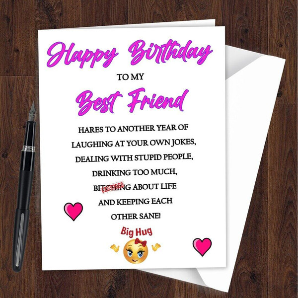 Birthday Card Funny Rude Brother Son Dad Sister Mom Friend for Men Women H04