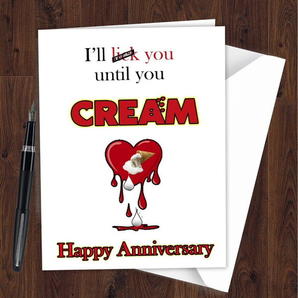Happy Anniversary Card Funny Rude Naughty Adult for Men Women Couple Fiance H14