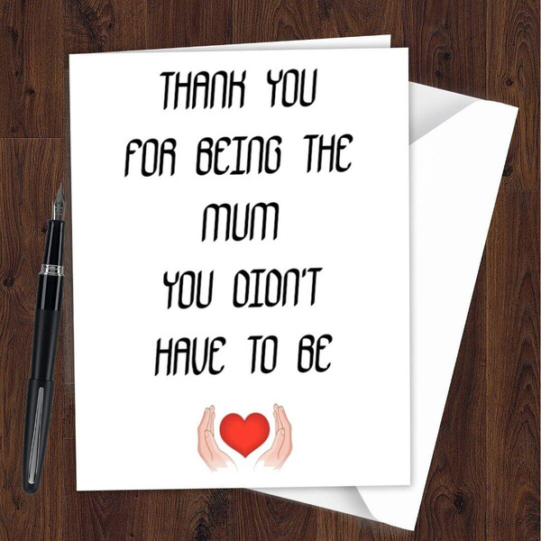foster mum step mum BIRTHDAY CARD adoptive funny lovely thankful adorable K16