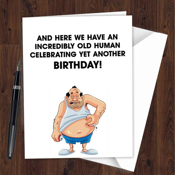 Funny Birthday Card 40th 50th 60th 70th Mum Dad Husband Wife Brother Sister L111