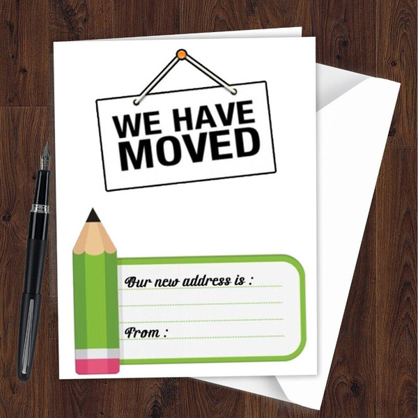Change of Address Cards Moving House New Address New Home Announcements L138