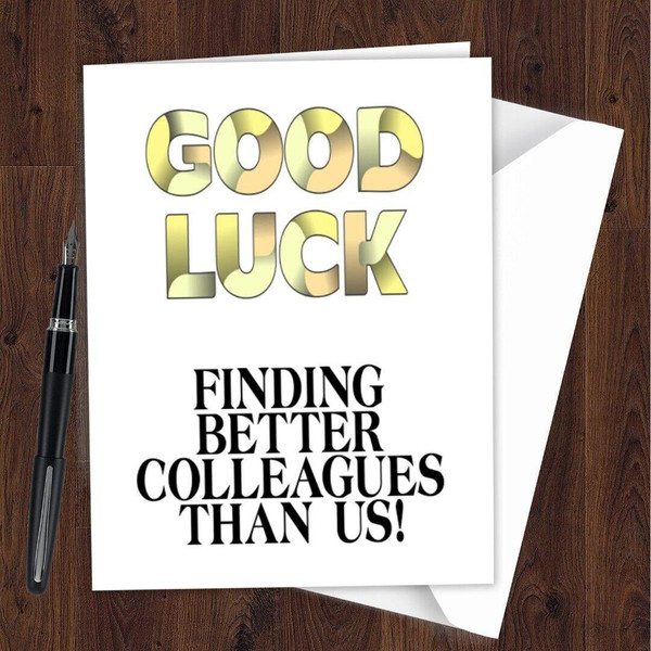 Rude Funny Leaving Card Good Luck New Job Goodbye Sorry to See You Leave L219