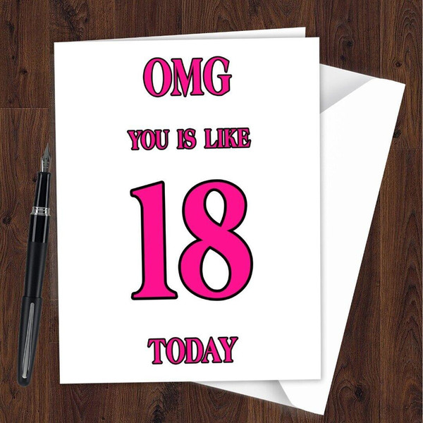 Funny 18th Birthday Card Boys Girls Perfect for Son Daughter Niece Nephew L242