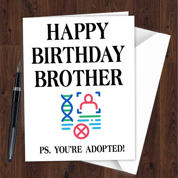 Funny Rude Happy Birthday Brother Card Perfect for 18th 21st 30th 40th L245