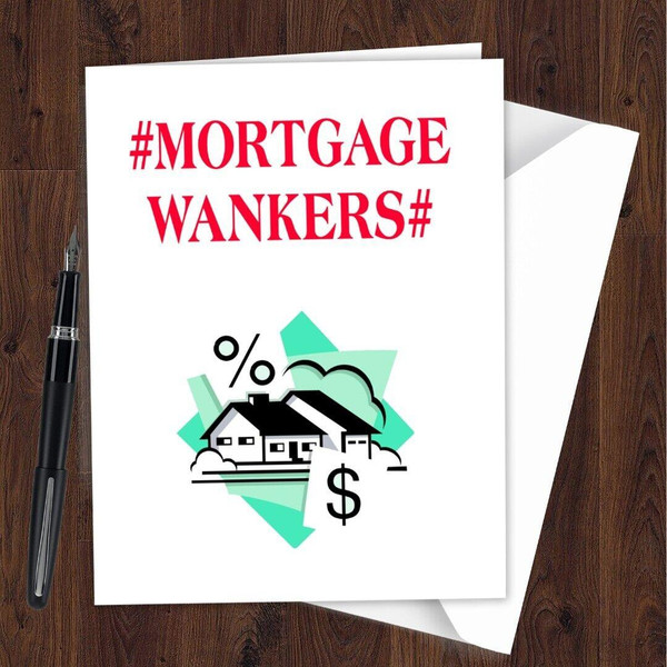 New Home House Mortgage Good Luck Moving Card Funny Rude Congratulations L289