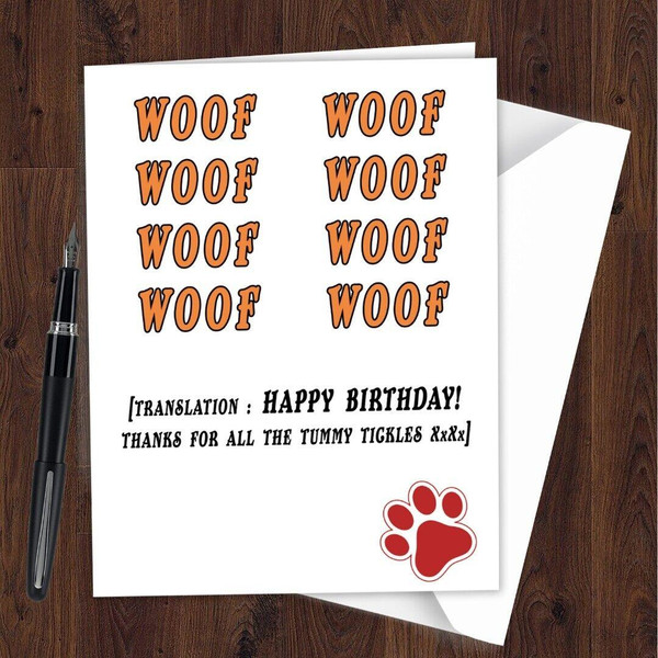 Funny Happy Birthday Card from The Dog Lover Pet Theme Him Her L93