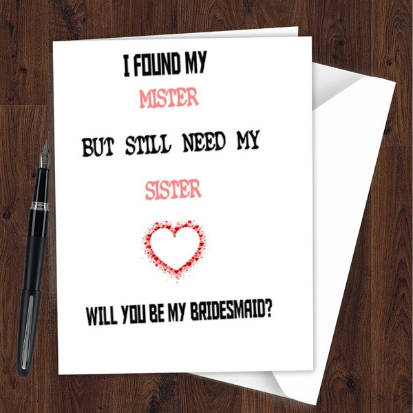 Will You be My Bridesmaid Card Funny Rude Female Wedding Maid of Honor P13