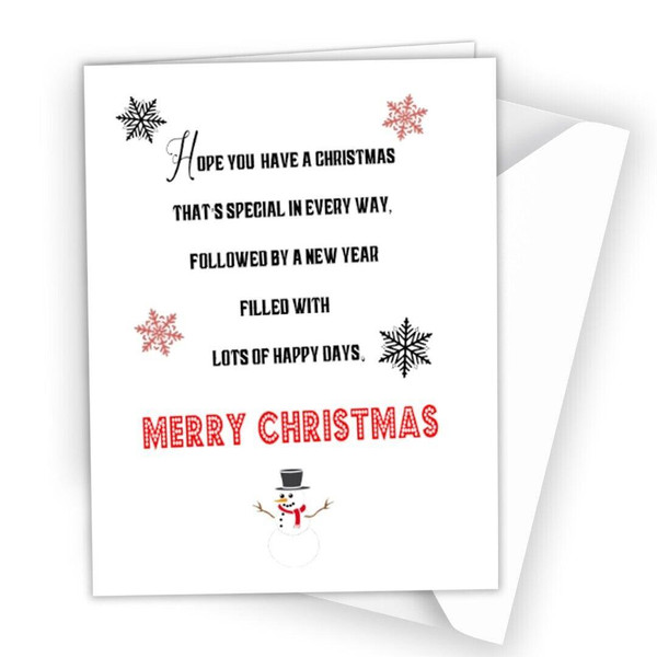 Merry Christmas Card Xmas Seasonal Greetings for Men Women Special Wishes R04