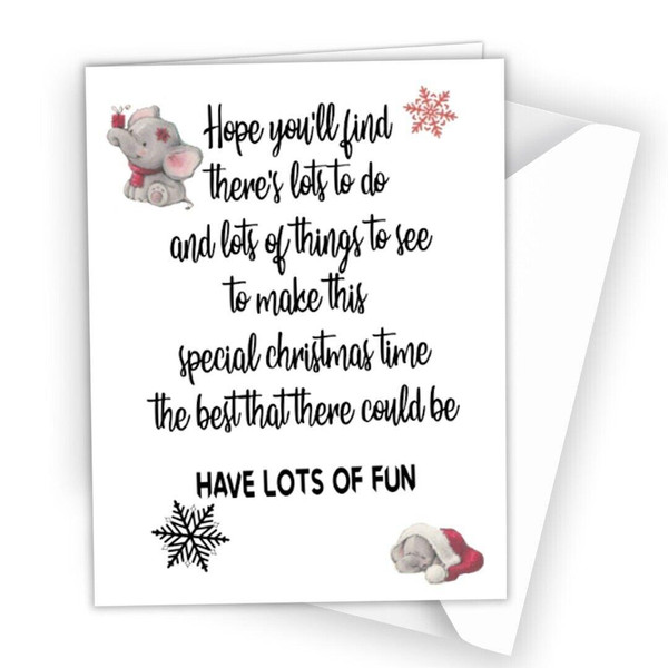 Merry Christmas Card Xmas Seasonal Greetings for Men Women Special Wishes R05