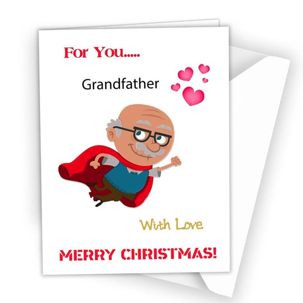 Christmas Card Xmas Greeting Card wishers for Grandpa Granddad Grandfather R41