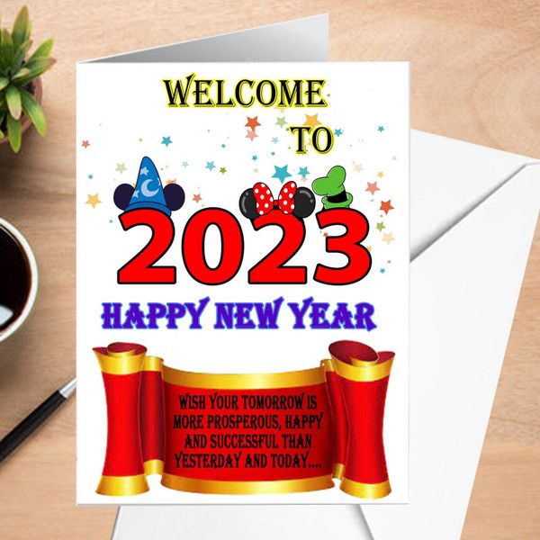 Happy new year 2023 Greeting Card lockdown isolated wishers for all R58