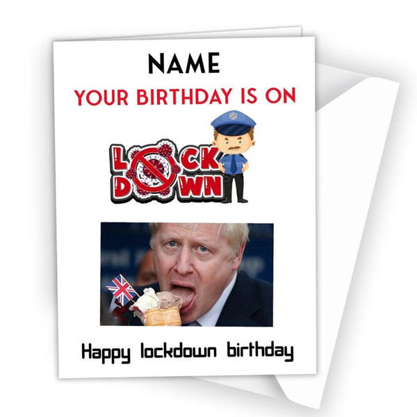 Funny Rude Joke Birthday Greeting Card be Cautious be Safe Lockdown Birthday S26
