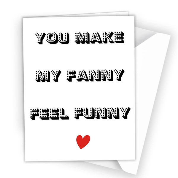 You Make my Fany Feel Funny Valentine's Day Card for Husband, Boyfriend, Men