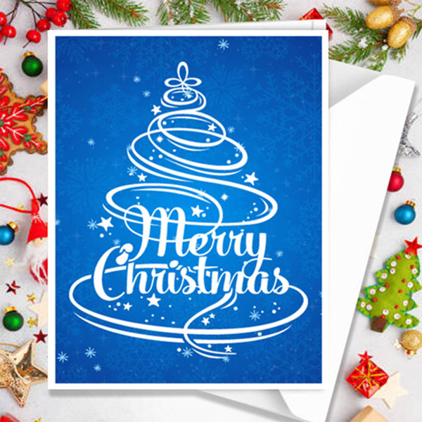 Personalised Customised Merry Christmas Xmas Greeting Card for Mummy, Daddy, Son, Daughter W04