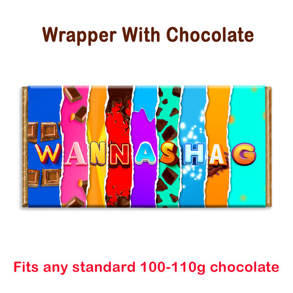 Wannashag Novelty Chocolate Bar Wrapper Lovely Gift Present Birthday Valentine