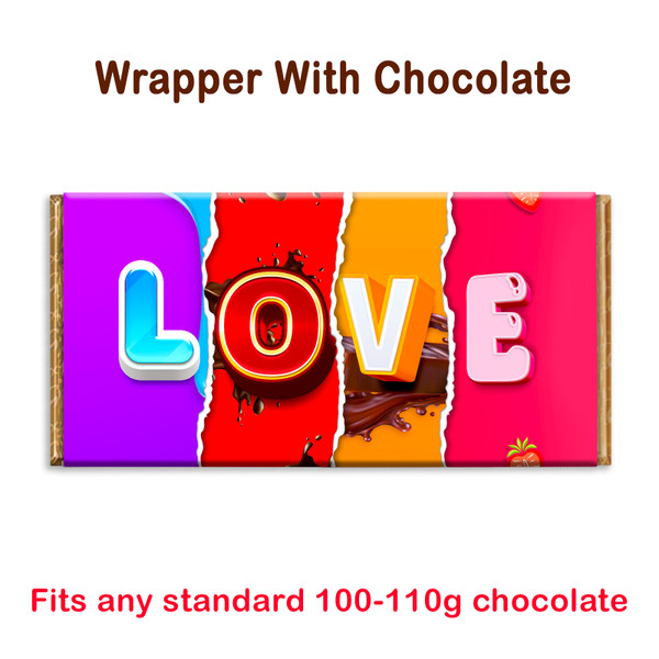 Love Novelty Chocolate Bar Wrapper Lovely Gift for Birthday Valentine Christmas