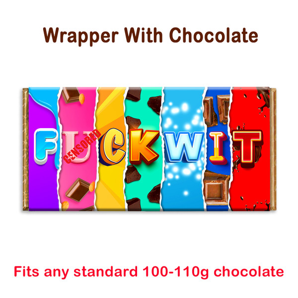 F*ckwit Rude Chocolate Bar Wrapper Novelty Gift Present For Birthday Valentine