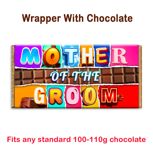 Mother Of The Groom Novelty Chocolate Bar Wrapper Lovely Gift For Wedding Party